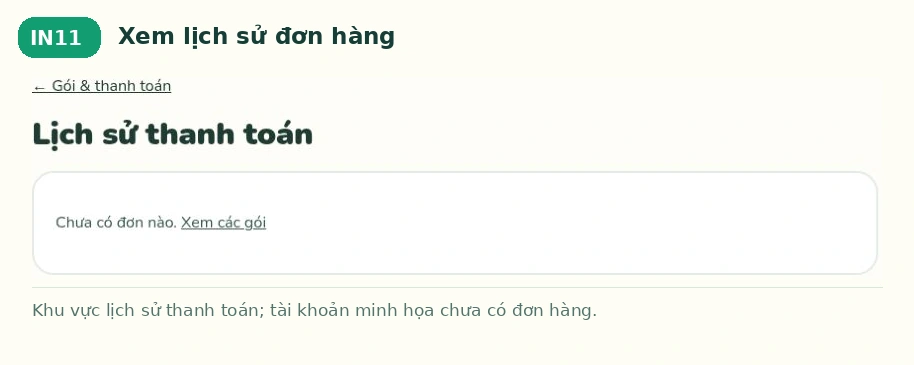 Xem lịch sử đơn hàng trên Bé Ham Học